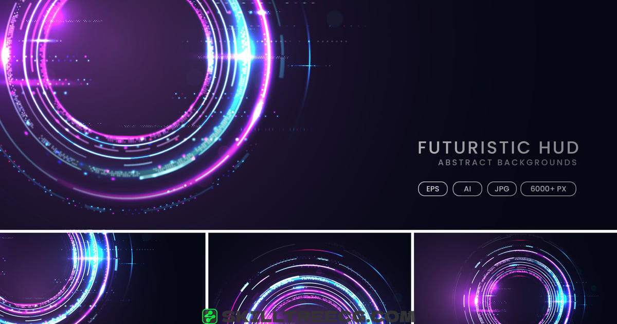 Futuristic HUD Technology Backgrounds（315179）-技能树
